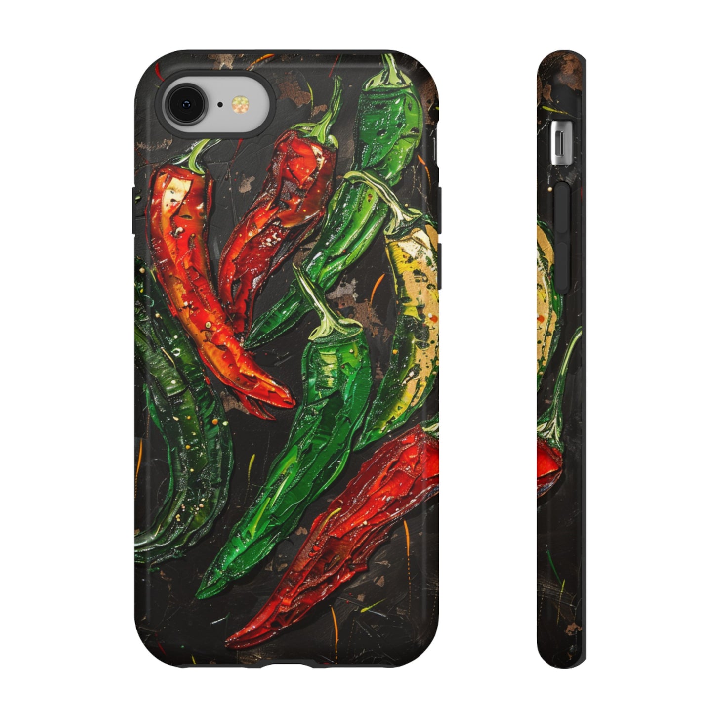 Green and Red Chili Peppers Phone Case