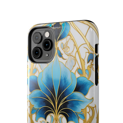 Floral Elegance: Art Deco Stained Glass iPhone Case | Vintage Glamour in Modern Protection iPhone Case for Models 11 through 14 Pro Max