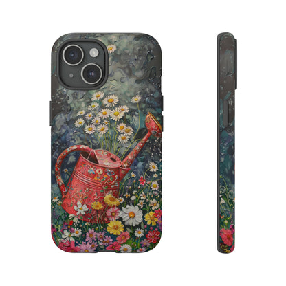 Flowers and Watering Can Floral Oil Painting Phone Case