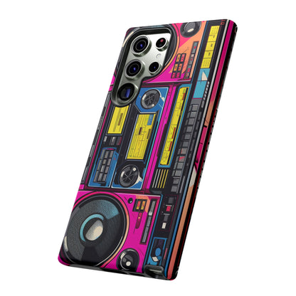 Boombox Hip Hop Music iPhone Case | Embrace Retro Vibes with Urban Beats for Google Pixel, iPhone, and Samsung Cases