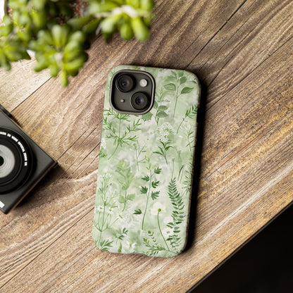 Floral Sage Green Wildflower Phone Case