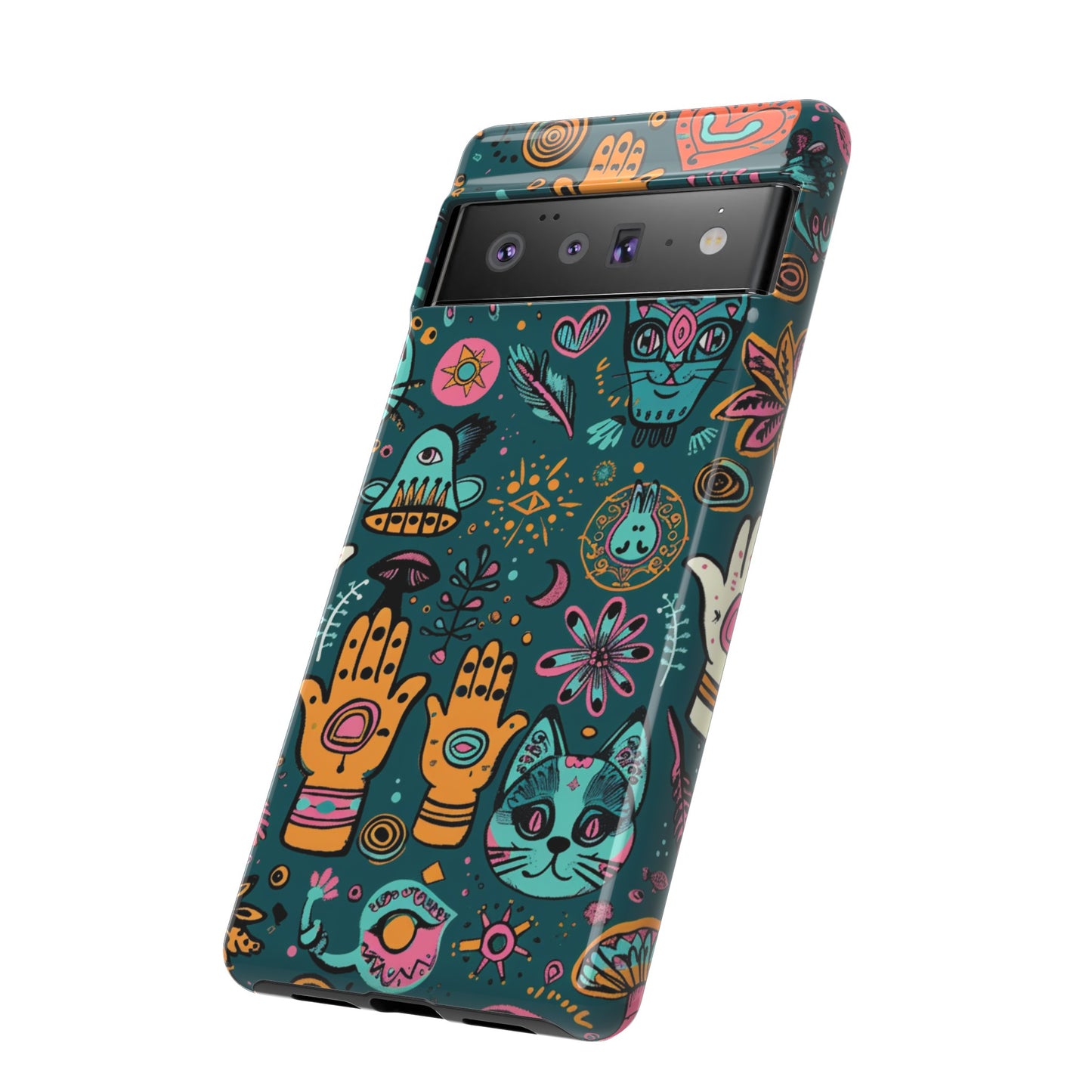 Kabbalistic Kitty Talisman Collage Phone Case