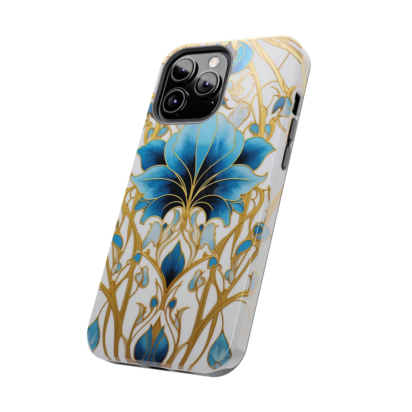 Floral Elegance: Art Deco Stained Glass iPhone Case | Vintage Glamour in Modern Protection iPhone Case for Models 11 through 14 Pro Max