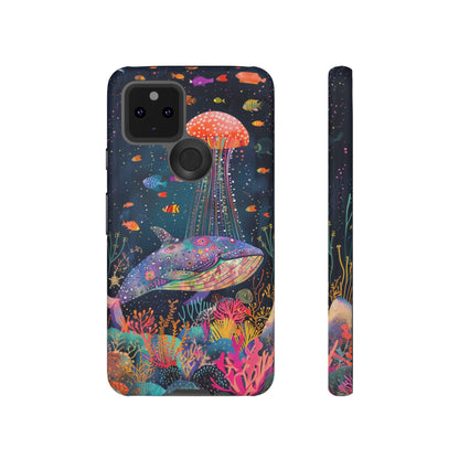 Whale Shark, Turtle, Jellyfish Phone Case