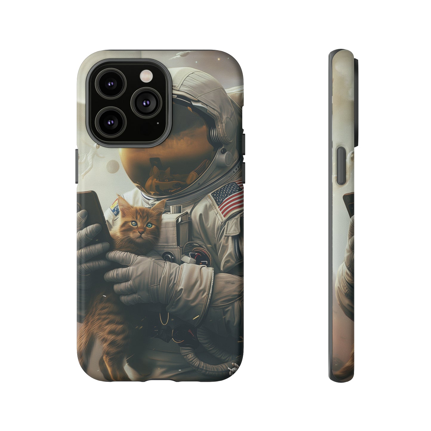 The Astronaut and the Cat Phone Case