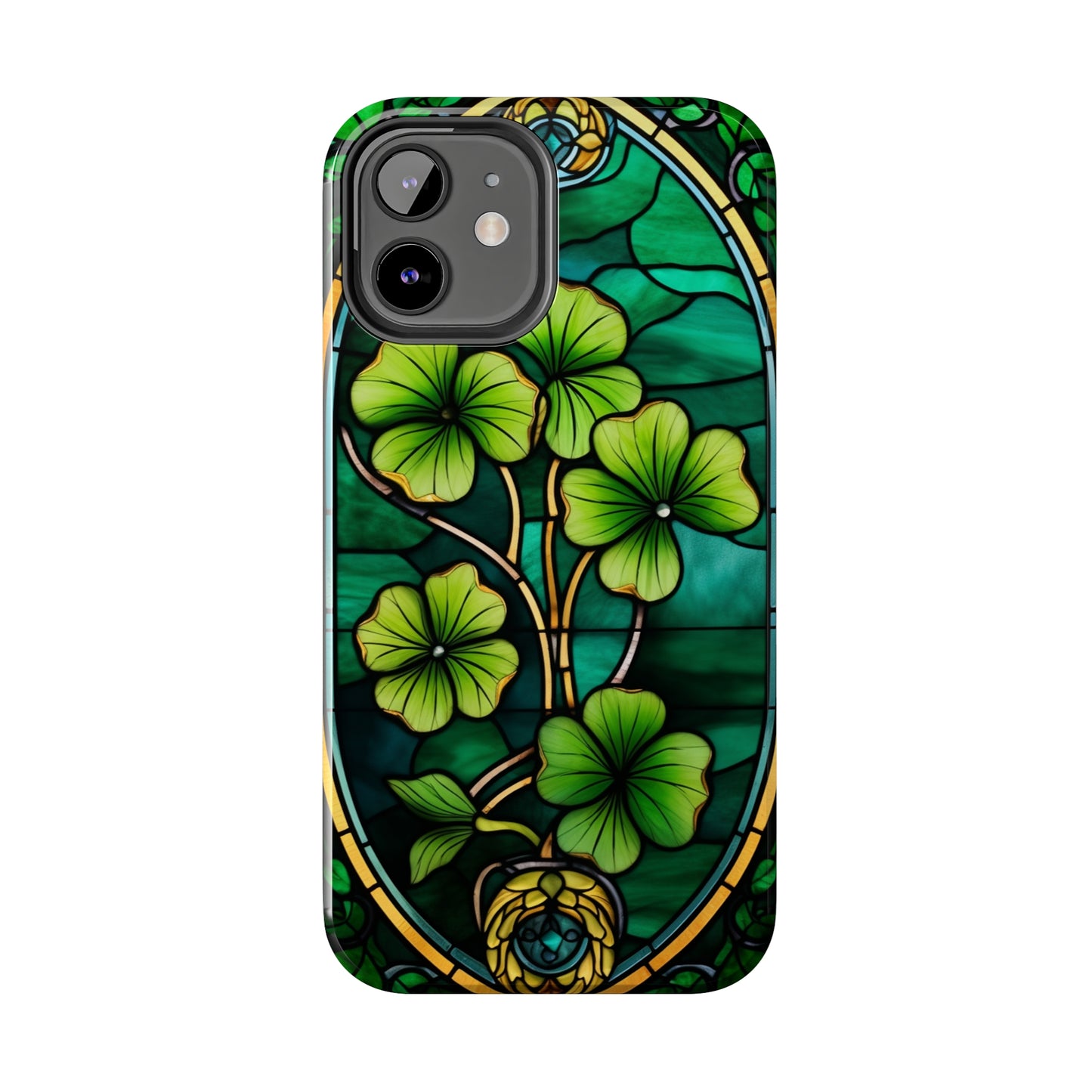 Lucky Charm: Four-Leaf Clover Phone Case | Symbol of Fortune for iPhone Models 11 through 14 Pro Max