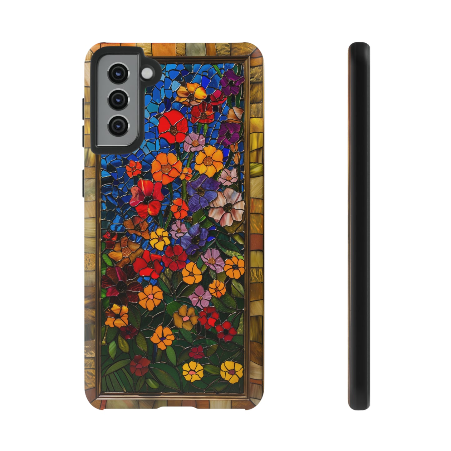 Gustav Klimt Style Flower Garden Painting Phone Case for iPhone 15, 14, Pro Max, 13, 12 & Samsung Galaxy S23, S22, S21, Google Pixel