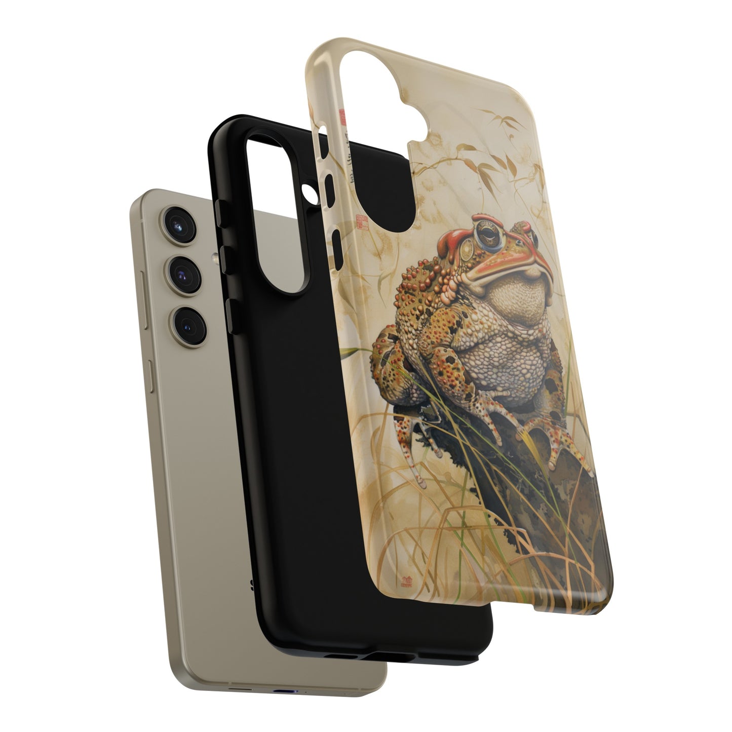 Toad on a Branch Japanese Style Art Painting Phone Case