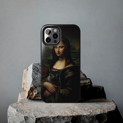 Mona Lisa with Cat iPhone Case | Art Phone Cases