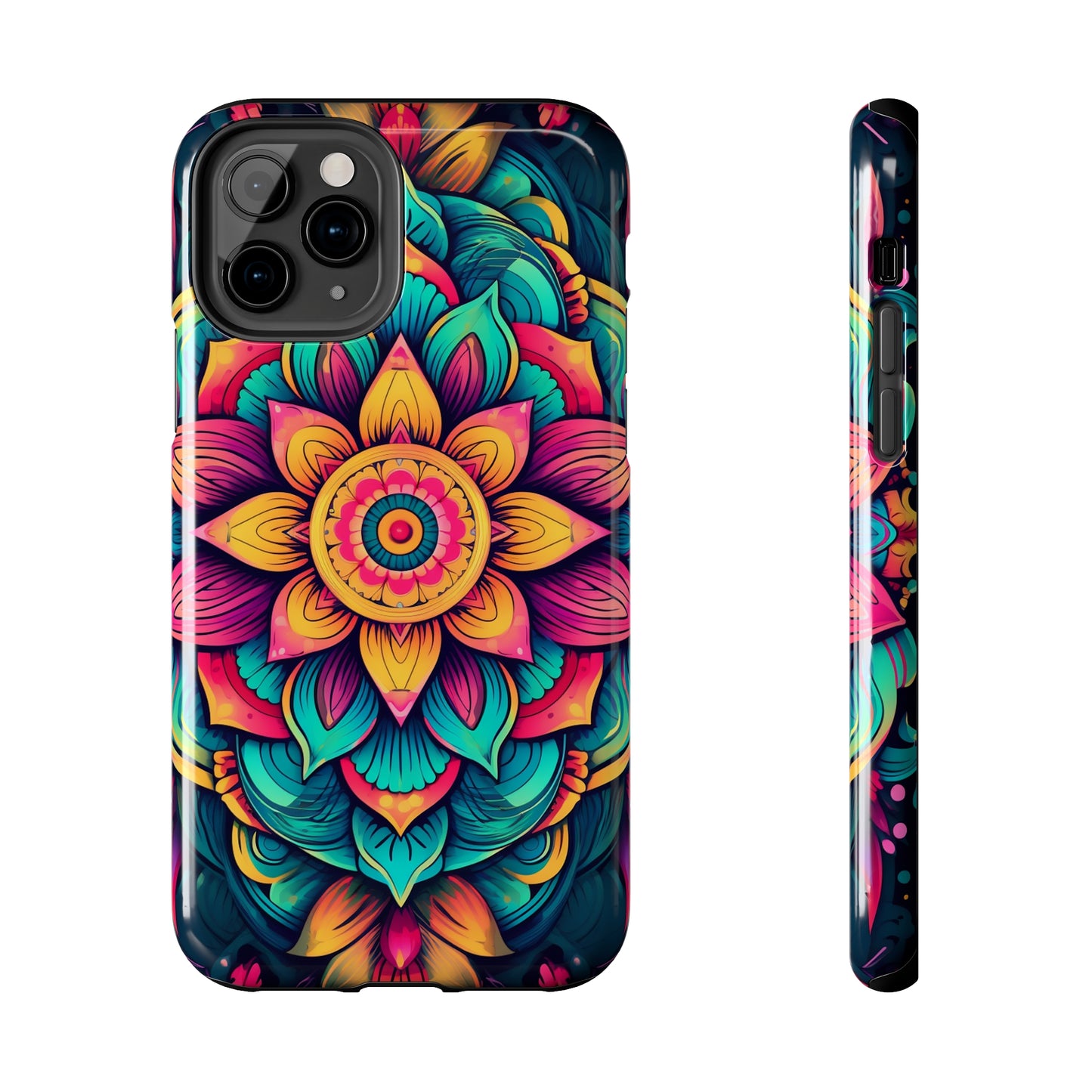 Cosmic Harmony: Rainbow Mandala | Spiritual Symmetry iPhone Case