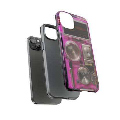 Cyberpunk Techno Gadget Walkman: Retro-Futuristic Premium Tough Phone Case | Iconic Style for iPhone, Samsung Galaxy, and Google Pixel