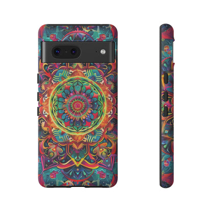 Cosmic Stained Glass Mandala Phone Case