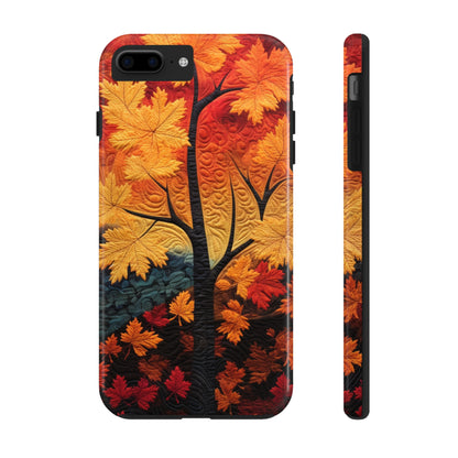 Autumn Forest Embroidered iPhone Case