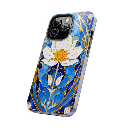 Art Deco Stained Glass iPhone Case | Vintage Floral Glamour, iPhone Case for Models 11 through 14 Pro Max