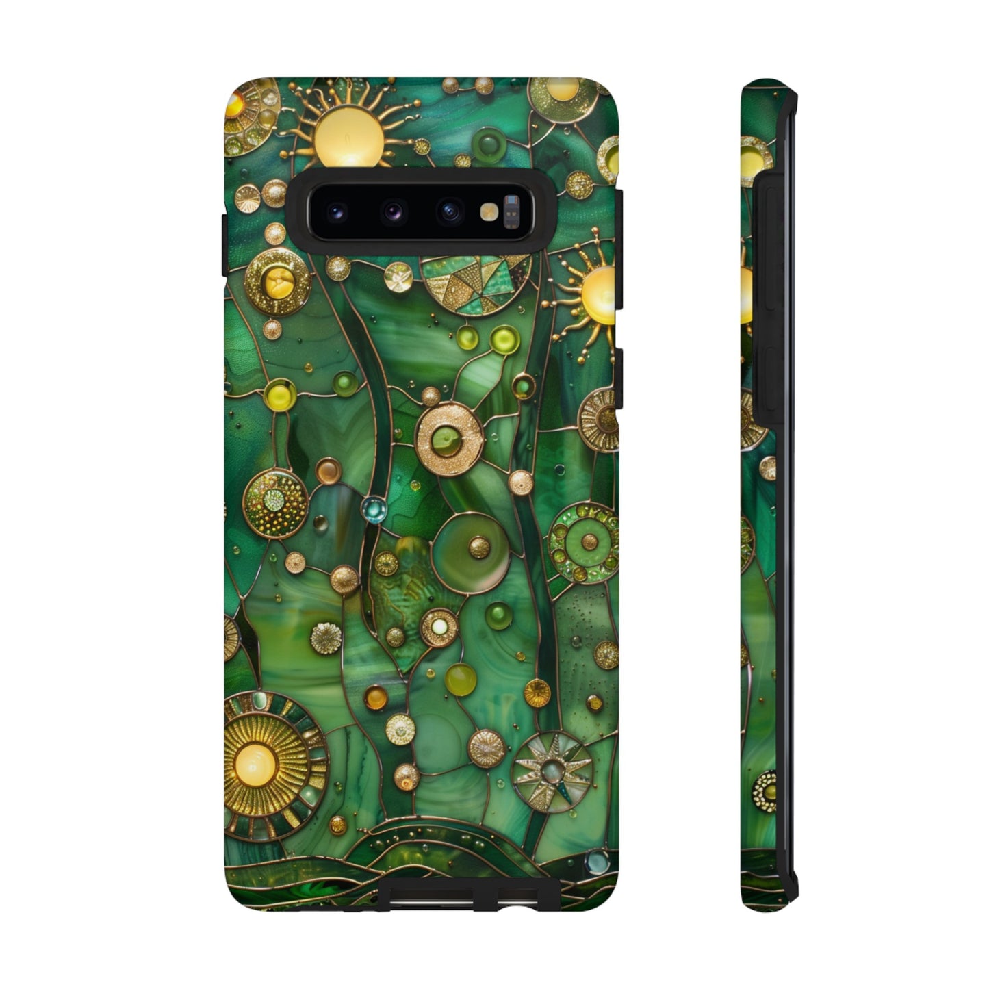 Green Celestial Stained Glass Mosaic Phone Case