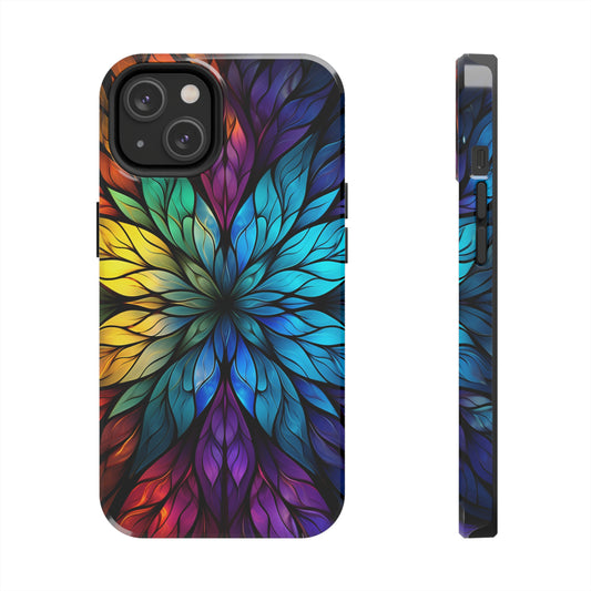 Psychedelic floral phone case for iPhone 15