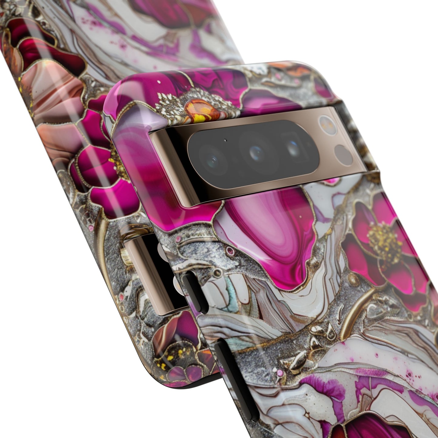 Stained Glass Magenta Floral Paisley Explosion Phone Case