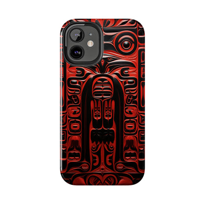 Raven Totems: Northwest Native American Carving | Heritage iPhone Case