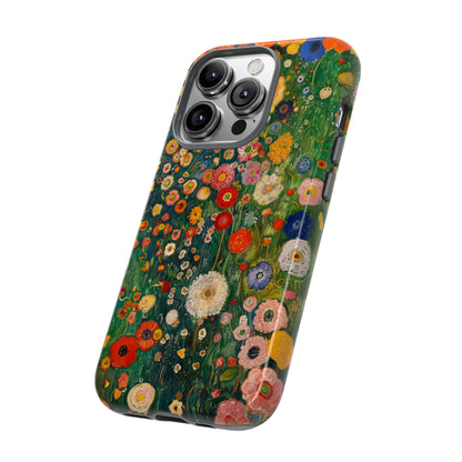 Gustav Klimt Style Flower Garden Painting Phone Case