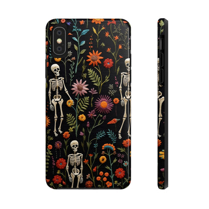 iPhone X Whimsical Skeleton Embroidery