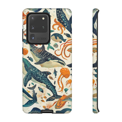 Undersea World Shark, Turtle, Manta Ray Phone Case