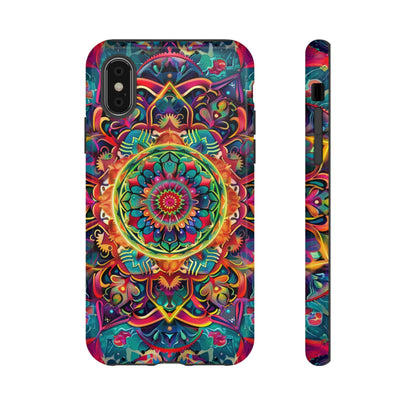 Cosmic Stained Glass Mandala Phone Case