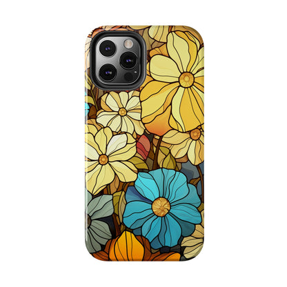 iPhone 8 and X case capturing the essence of stained glass florals
