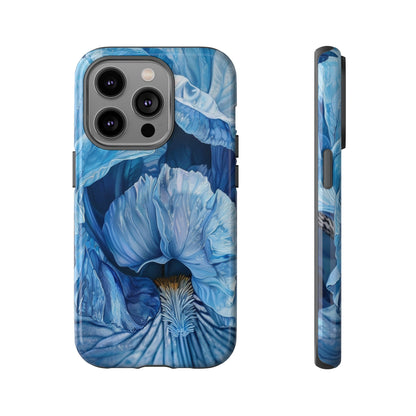 Floral Blue Iris Oil Painting Flower Phone Case