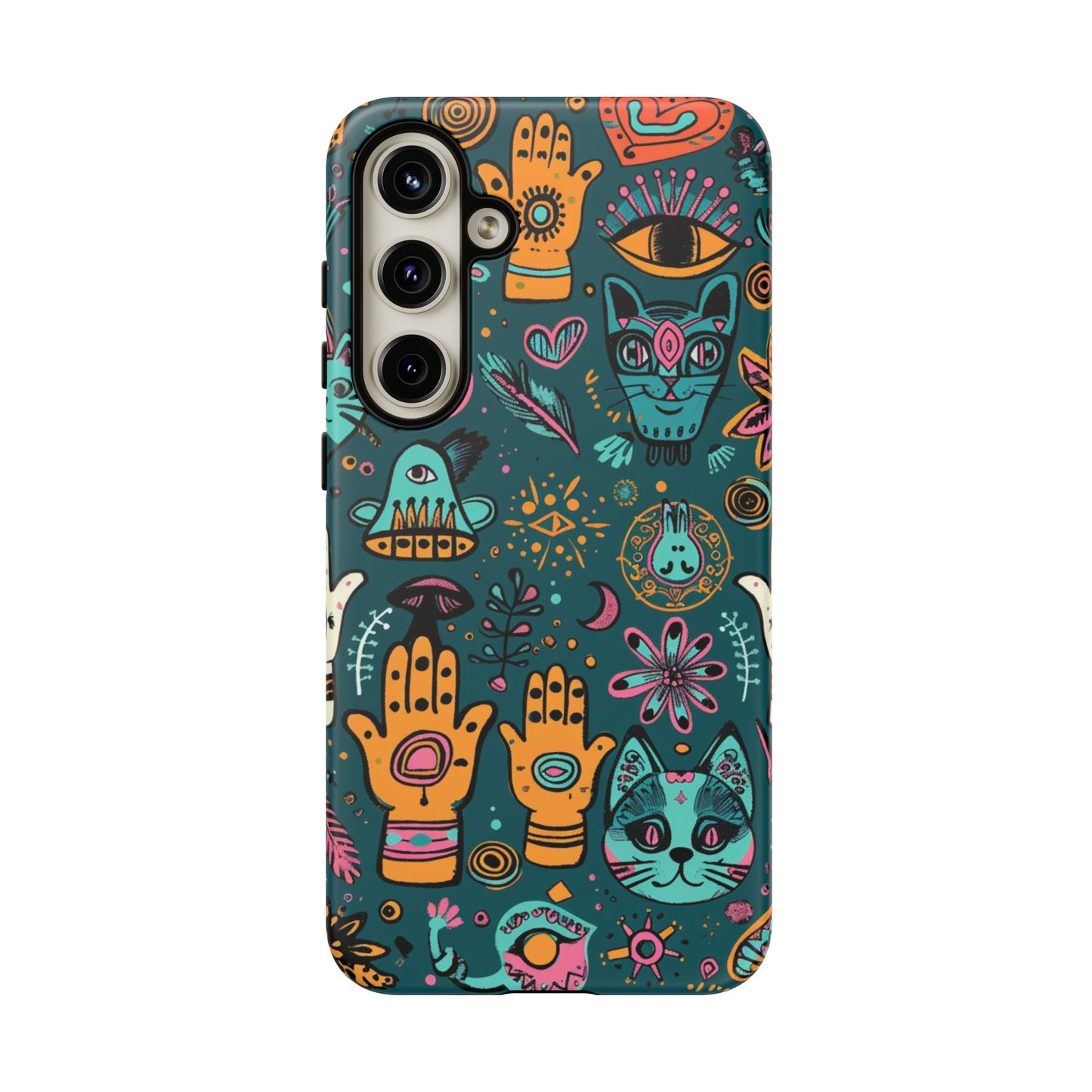 Kabbalistic Kitty Talisman Collage Phone Case