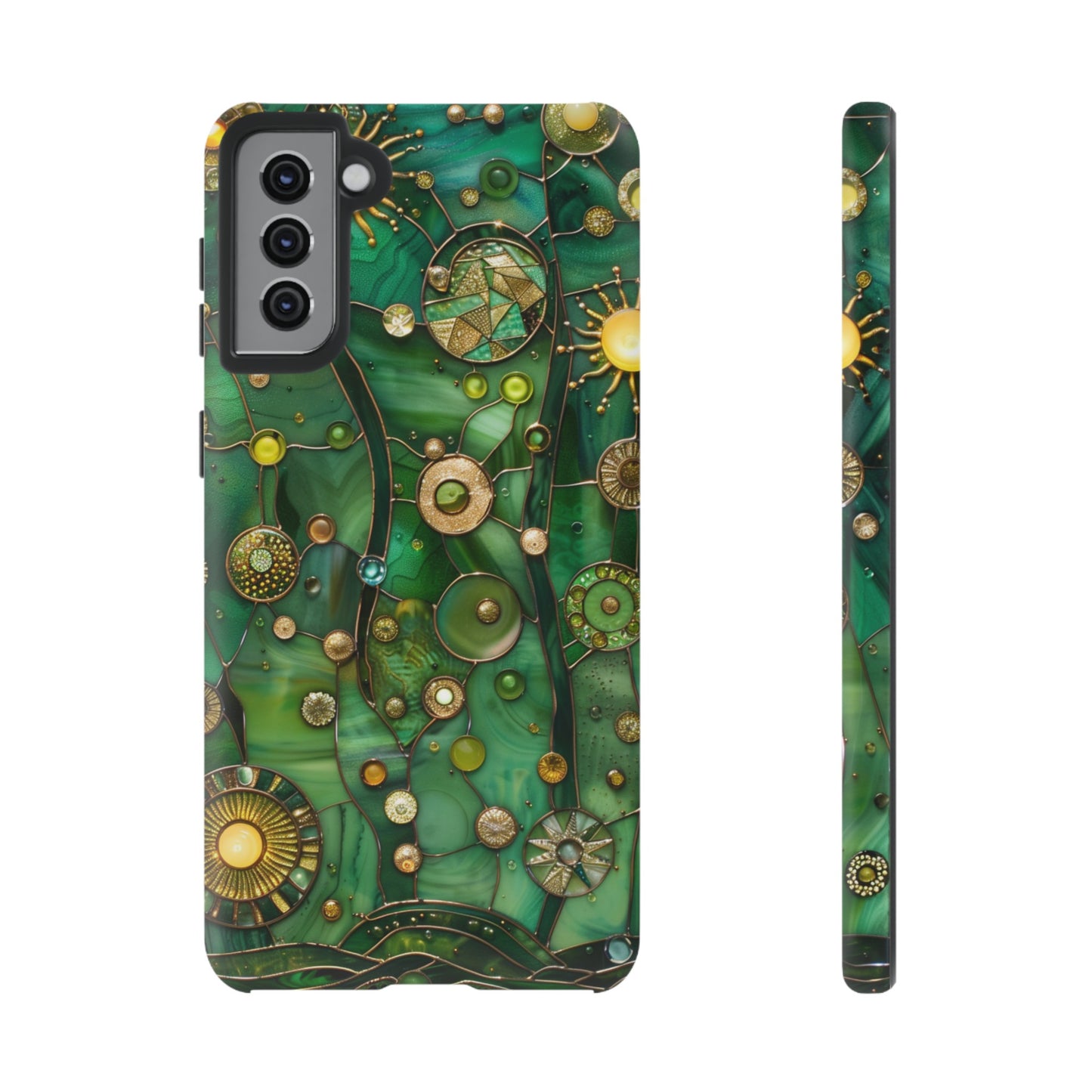 Green Celestial Stained Glass Mosaic Phone Case