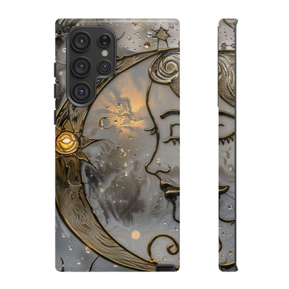 Moon Stars Stained Glass Starry Night Phone Case