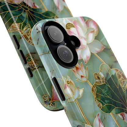 Elegant Floral Phone Case - Tough Cases with Lotus Design