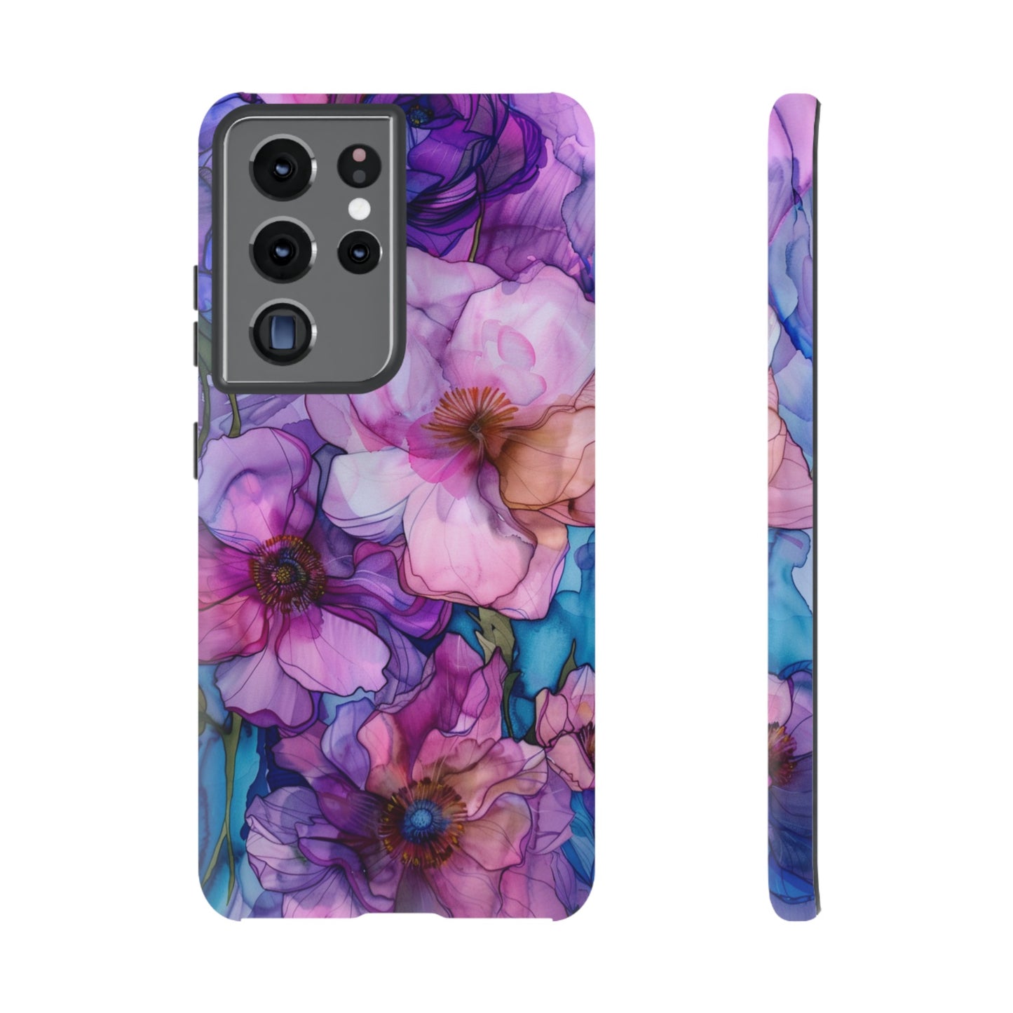 Purple Flower Stained Glass Phone Case