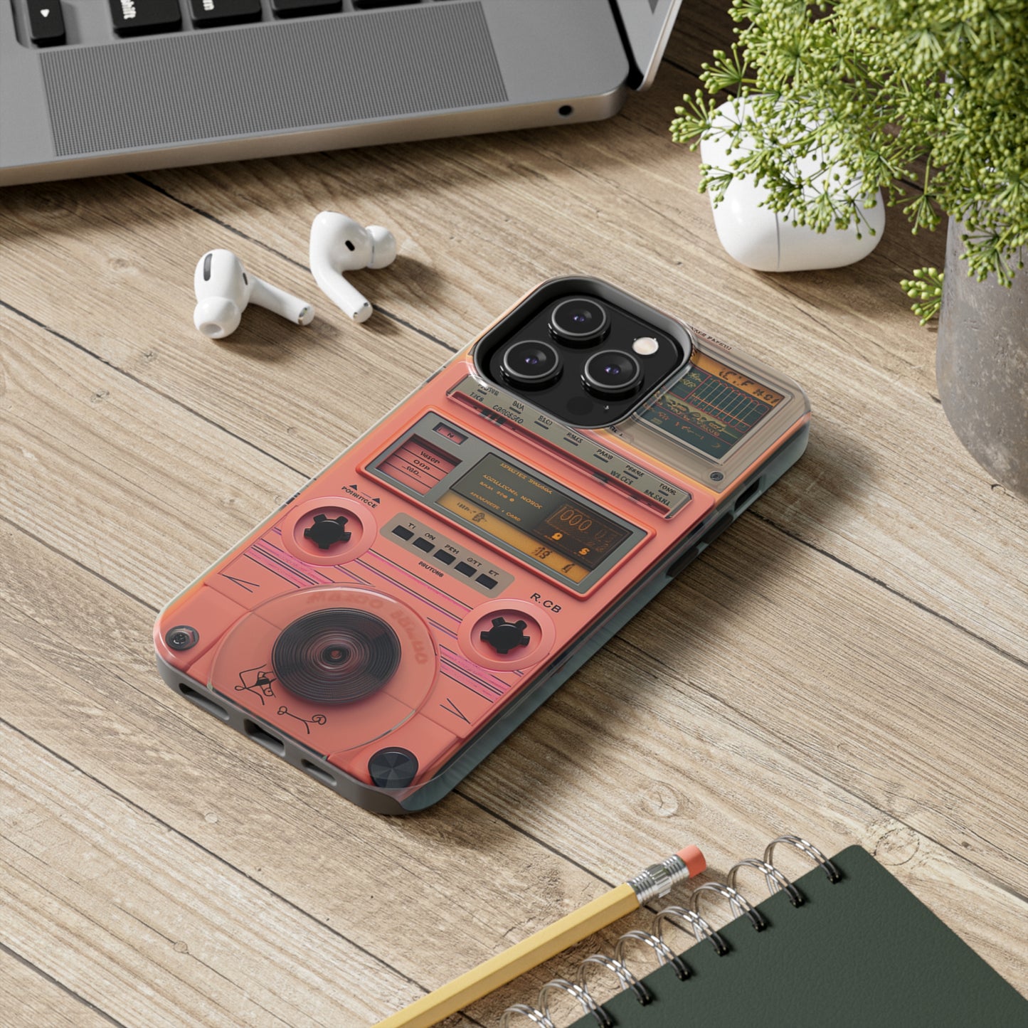 Cyberpunk Retro Walkman Nostalgia | Vintage Beats Revival iPhone Case