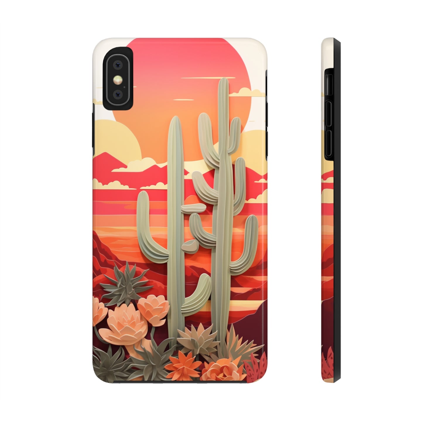 Cactus Desert Sunset iPhone Case