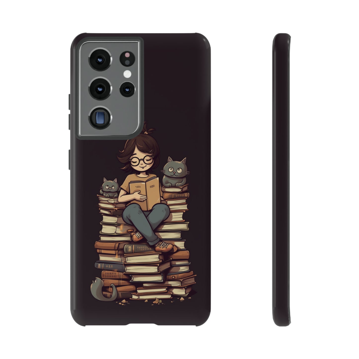 Cats and Books Phone Case