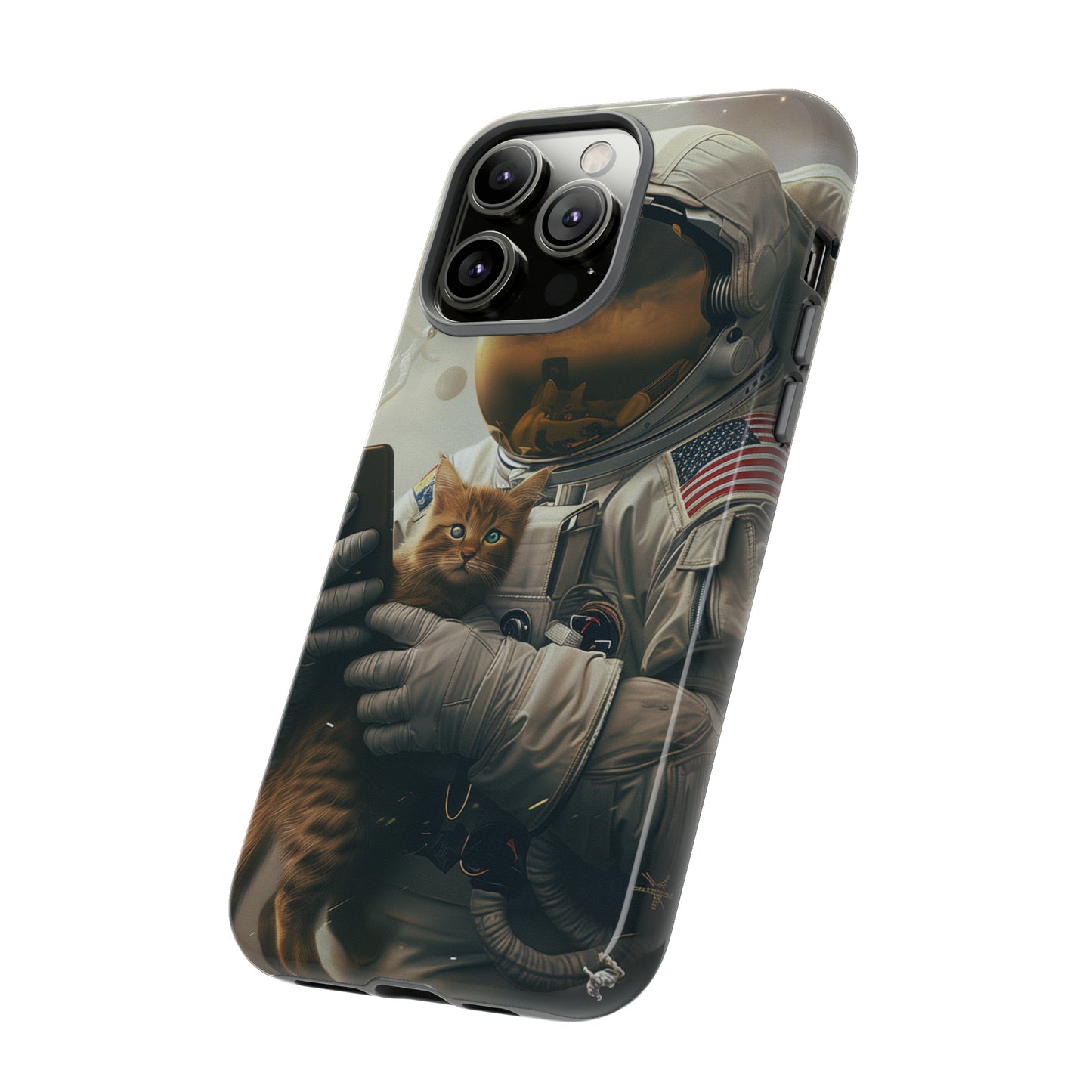 The Astronaut and the Cat Phone Case