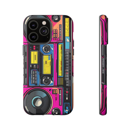 Boombox Hip Hop Music iPhone Case | Embrace Retro Vibes with Urban Beats for Google Pixel, iPhone, and Samsung Cases