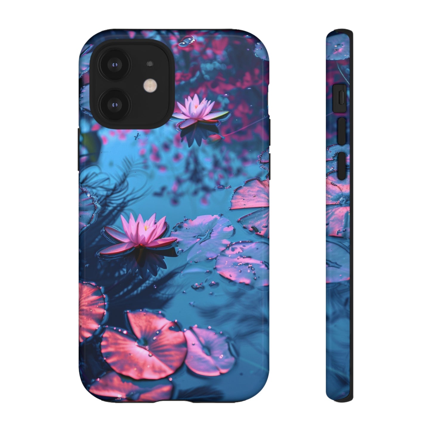 Magenta and Blue Color Zen Lily Pad Phone Case