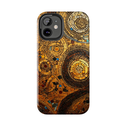 Golden Spiral Tile iPhone Case | Add Glamour and Elegance to Your Device