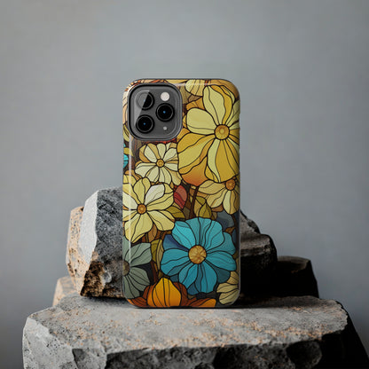 Kaleidoscopic Elegance: Stained Glass Vintage Floral iPhone Case – Timeless Beauty Illuminated