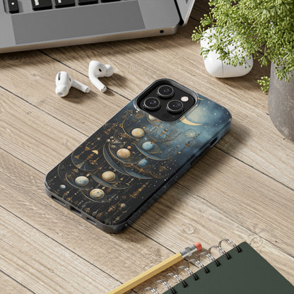 Esoteric Art Nouveau Moon Phases iPhone Case | Embrace the Mystical Beauty of Lunar Transitions