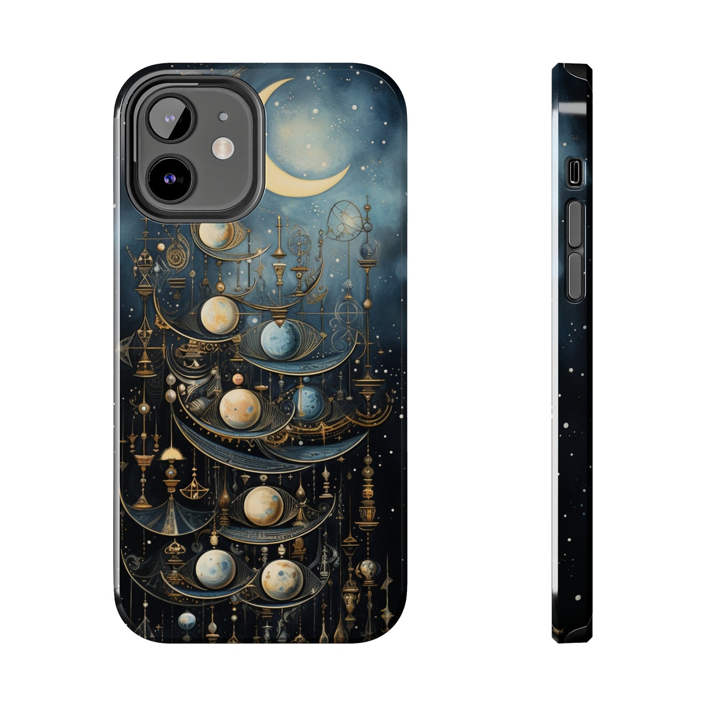 Esoteric Art Nouveau Moon Phases iPhone Case | Embrace the Mystical Beauty of Lunar Transitions