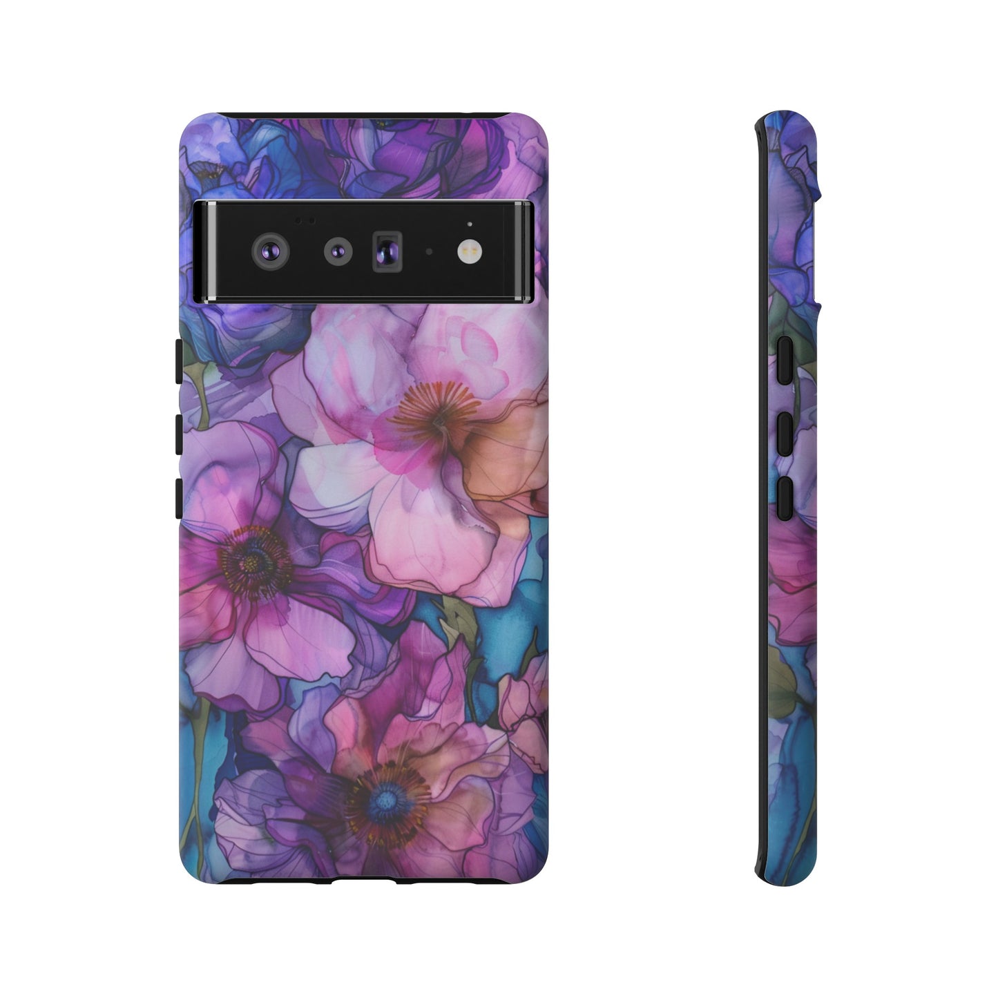 Purple Flower Stained Glass Phone Case