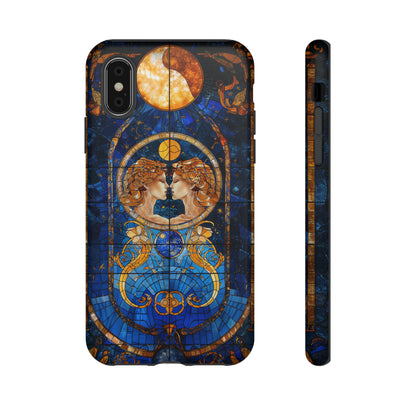 Gemini Astrology Stained Glass Phone Case