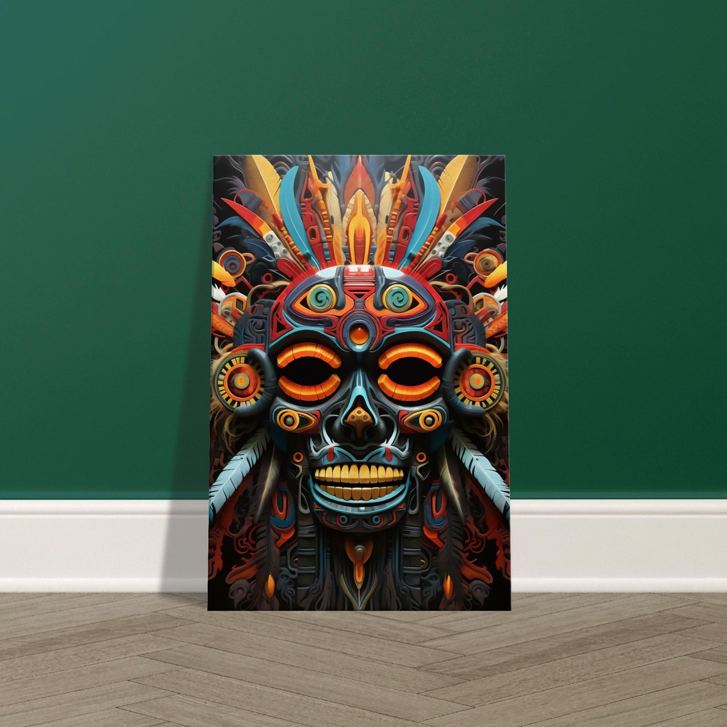 Tribal Witch Doctor Psychedelic Art Canvas: A Mesmerizing Journey into the Mystical