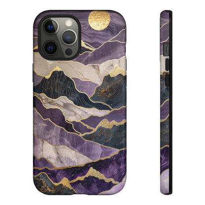 Abstract Purple Gold Mountain Phone Case