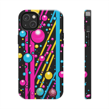 Retro Geometric Psychedelic iPhone Case | A Nostalgic Trip to Colorful Dimensions