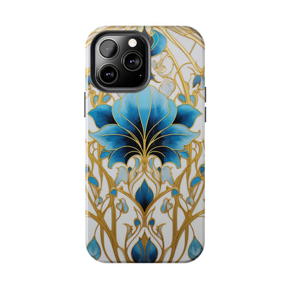 Floral Elegance: Art Deco Stained Glass iPhone Case | Vintage Glamour in Modern Protection iPhone Case for Models 11 through 14 Pro Max