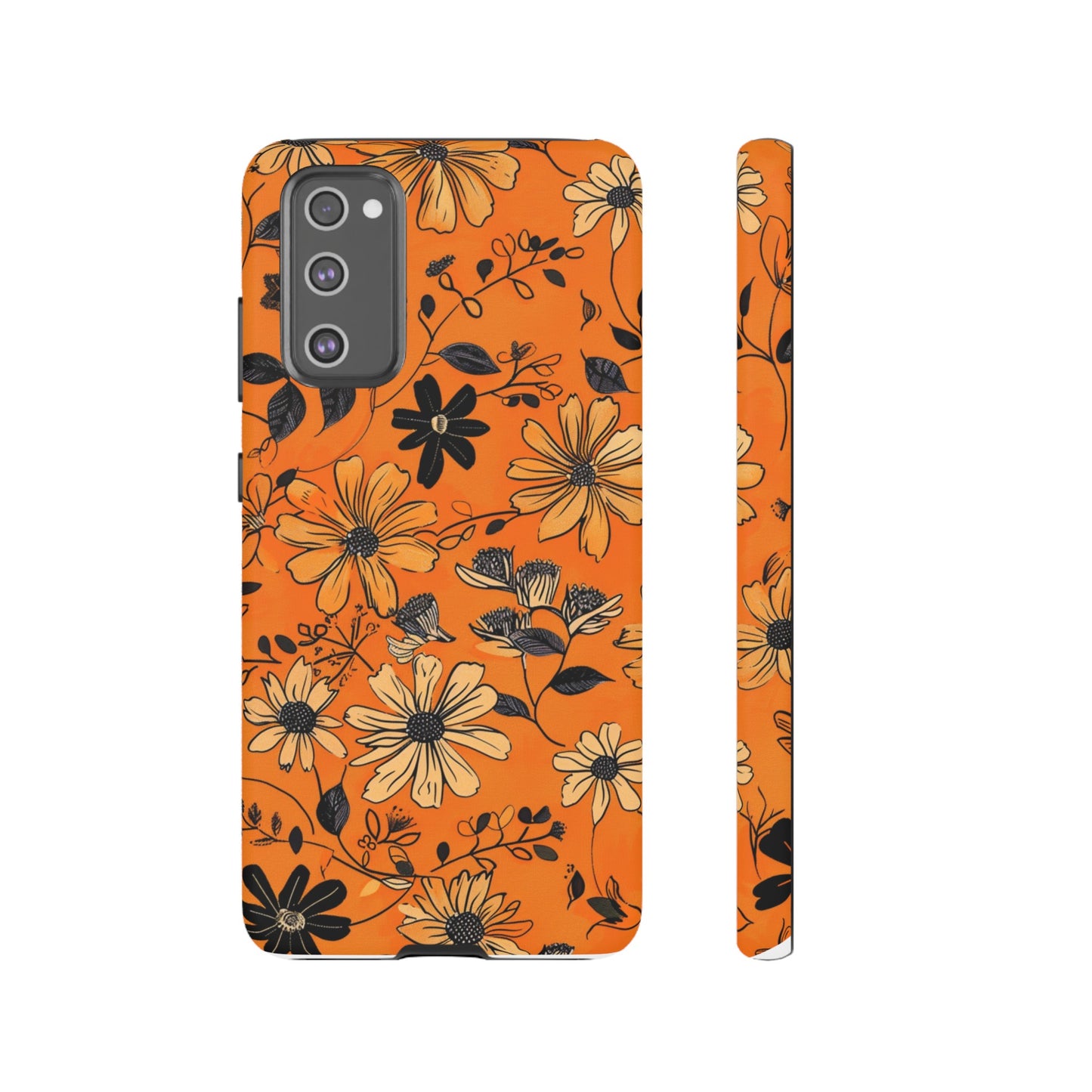 Orange Floral Phone Case Cute Summer Flower Aesthetic